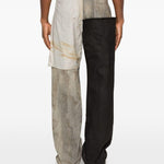 Jeans Geth  in nero, grigio e bianco Rick owens drkshdw - uomo 