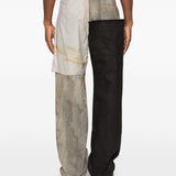Jeans Geth  in nero, grigio e bianco Rick owens drkshdw - uomo 