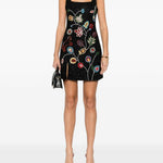 Abito mini con perline in nero Staud - donna 