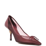 Décolleté con fiocco in mesh in borgogna Jacquemus - donna 
