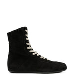 Sneakers alte in suede in nero 