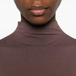 Body senza maniche a collo alto in marrone Wolford - donna 