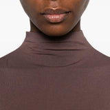 Body senza maniche a collo alto in marrone Wolford - donna 