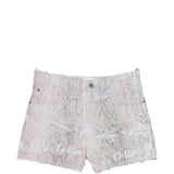 Pantaloncini in denim brit snake in blu e rosa Haikure - donna 