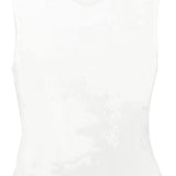 Top semi-trasparente in bianco Ann Demeulemeester - donna 