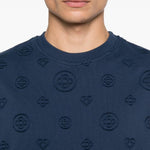 T-shirt con logo in blu Casablanca - uomo 