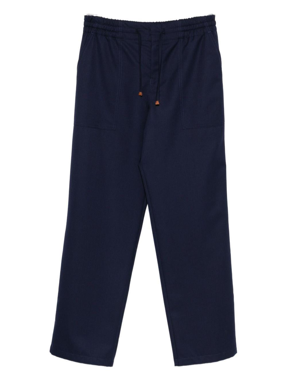 Pantaloni con tasche con coulisse in blu Drole de monsieur - uomo 
