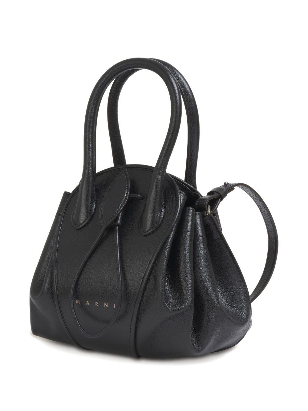 Borsa a mano Tulipea in nero 