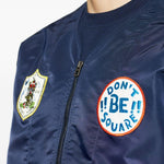 Bomber con applicazioni logo in blu Kenzo - uomo 