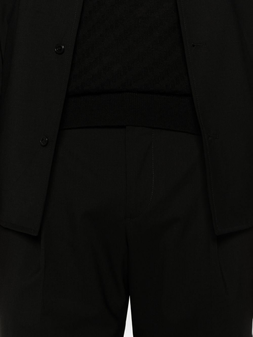 Pantaloni tiberio con pieghe in nero Briglia 1949 - uomo 