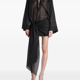 Abito mini indira con drapeggio in nero The andamane - donna 