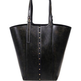 Borsa shopping 24.7 in pelle in nero Golden goose - donna 