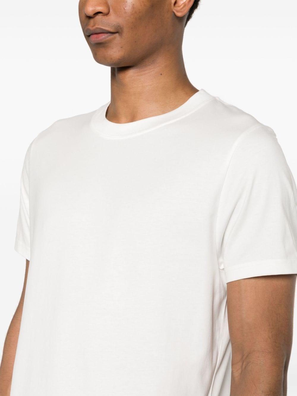 T-shirt girocollo in bianco - uomo 