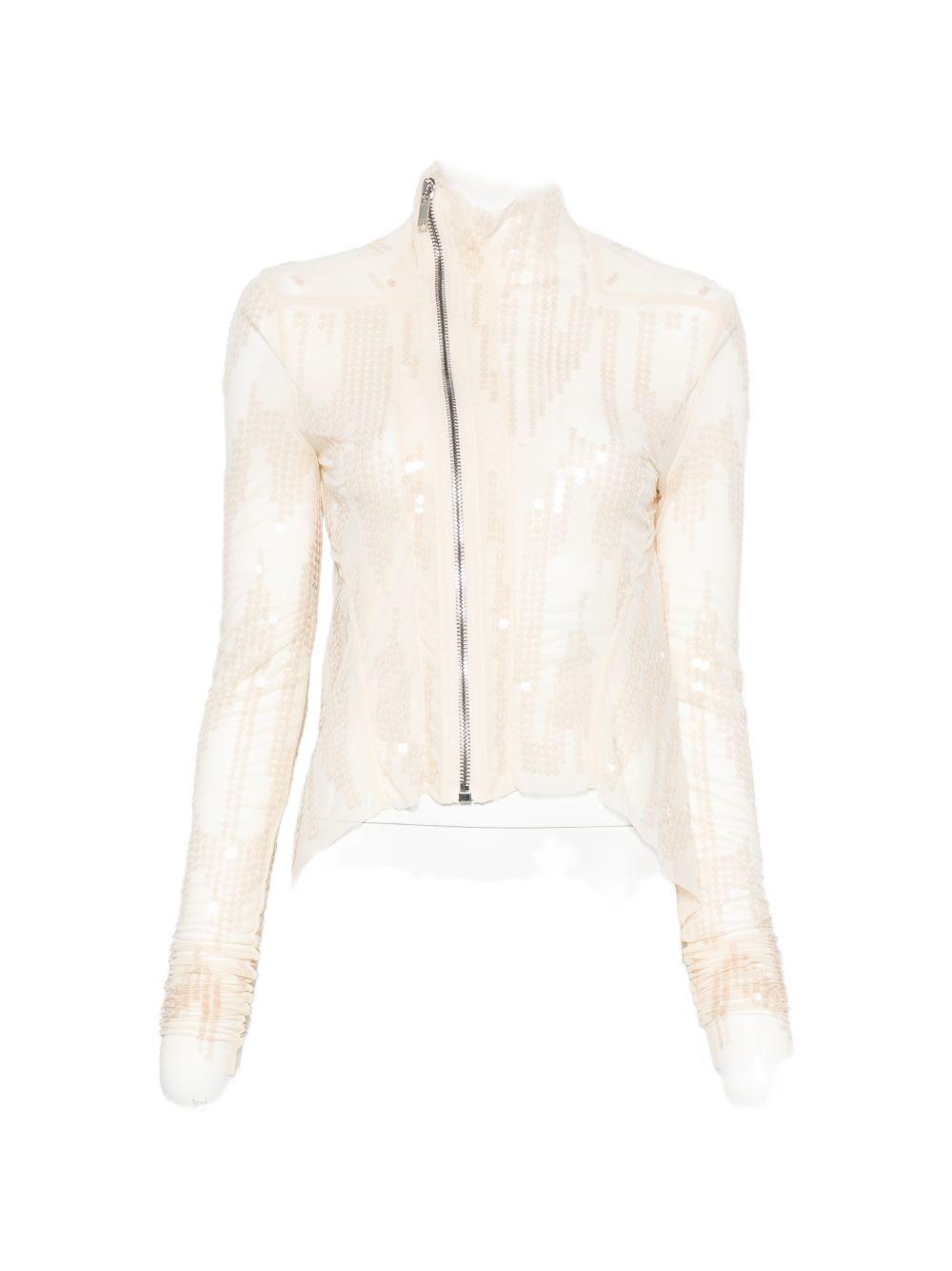 Giacca Naska Gary con paillettes in avorio Rick Owens Lilies - donna 