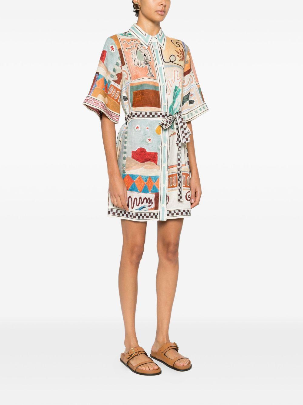Chemisier con stampa grafica multicolore Alemais - donna 