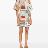 Chemisier con stampa grafica multicolore Alemais - donna 