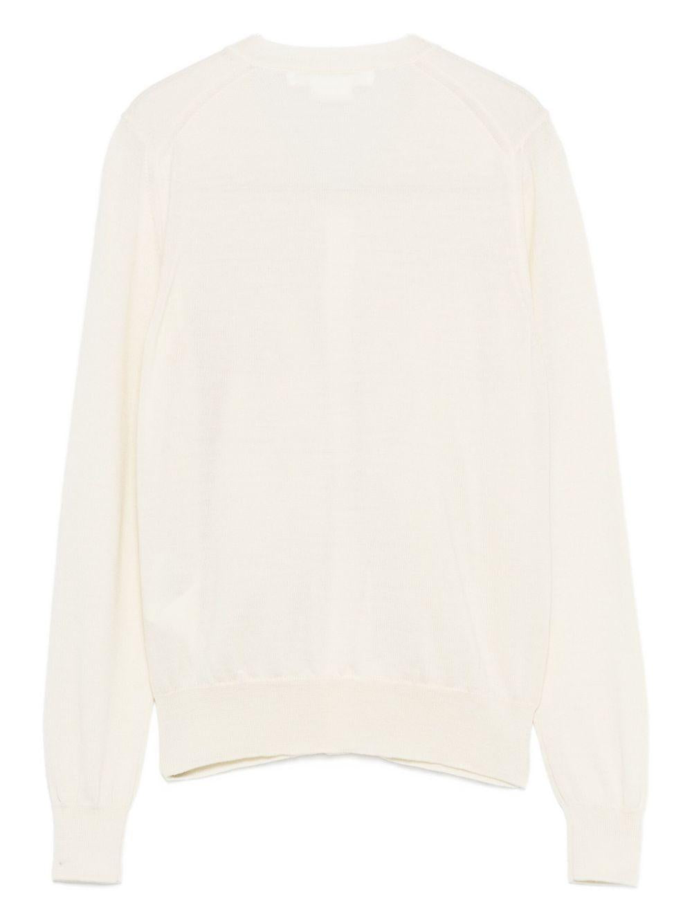 Cardigan a maniche lunghe con ruches in avorio Comme des garcons comme des garcons - donna 