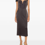 Abito midi con scollo a V in grigio Alex perry - donna 