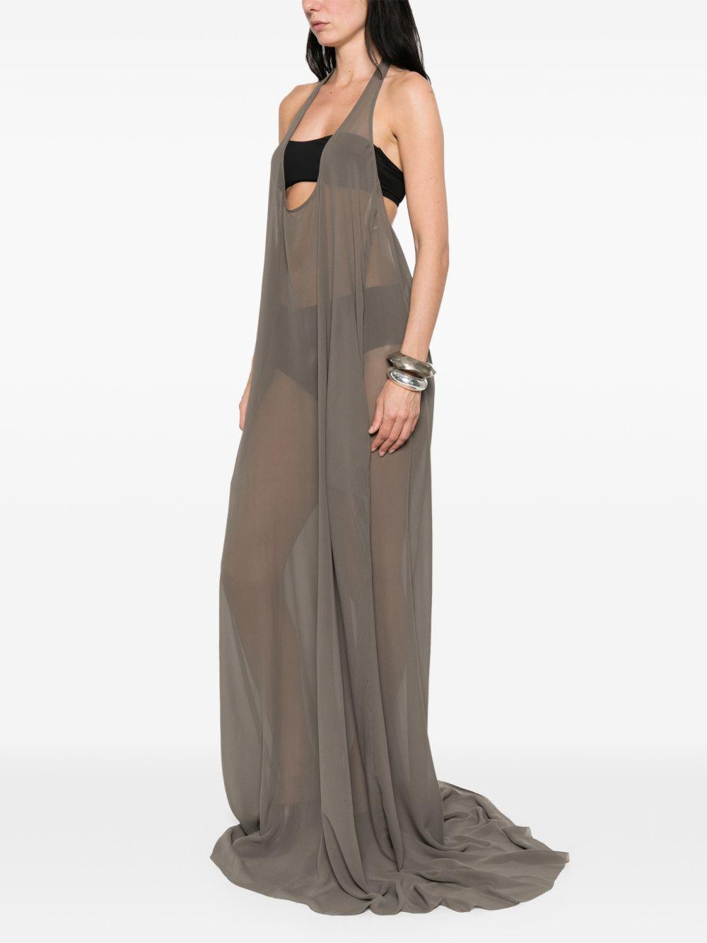 Abito maxi haltar in grigio Rick Owens - donna 