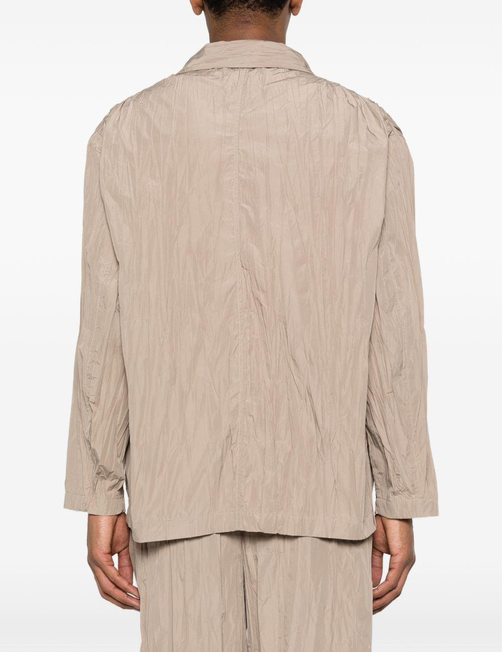 Giacca con effetto stropicciato in beige GONGDID DESIGN - uomo 