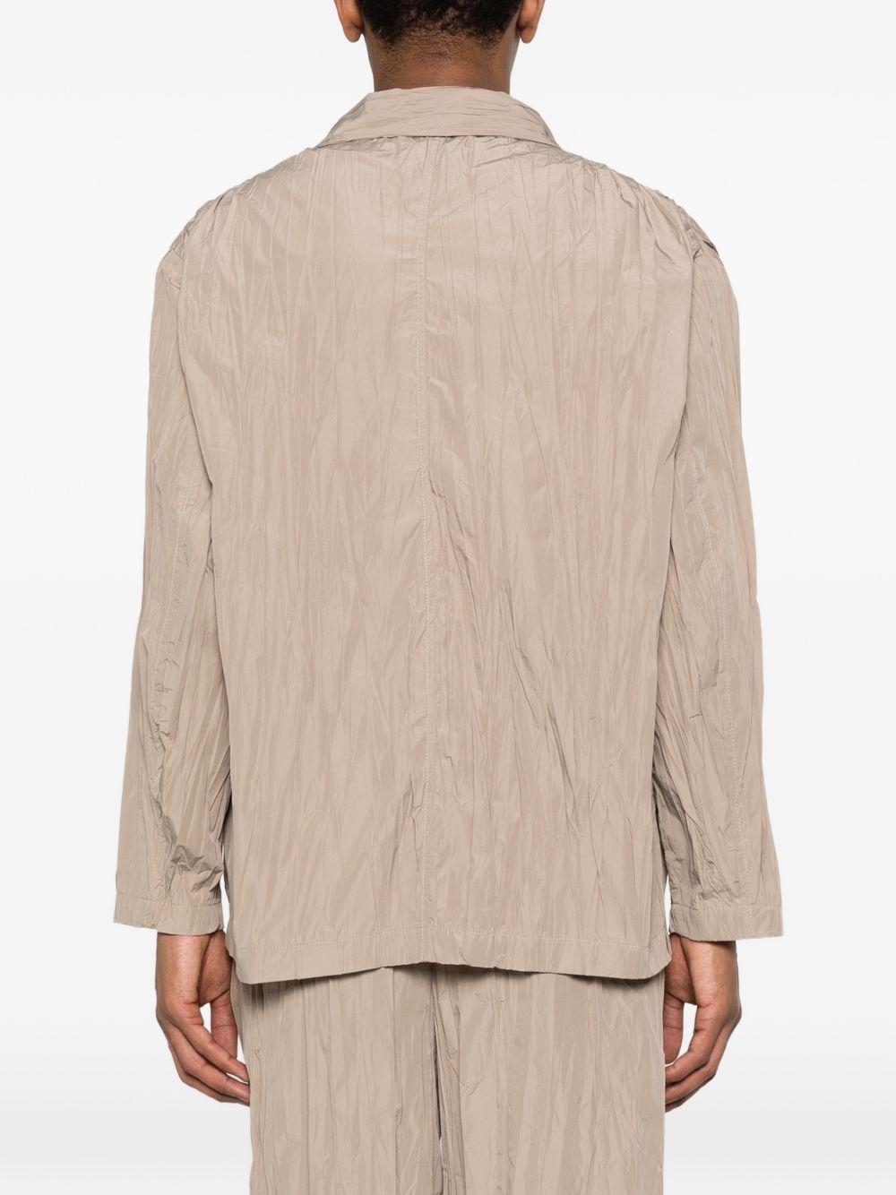 Giacca con effetto stropicciato in beige GONGDID DESIGN - uomo 