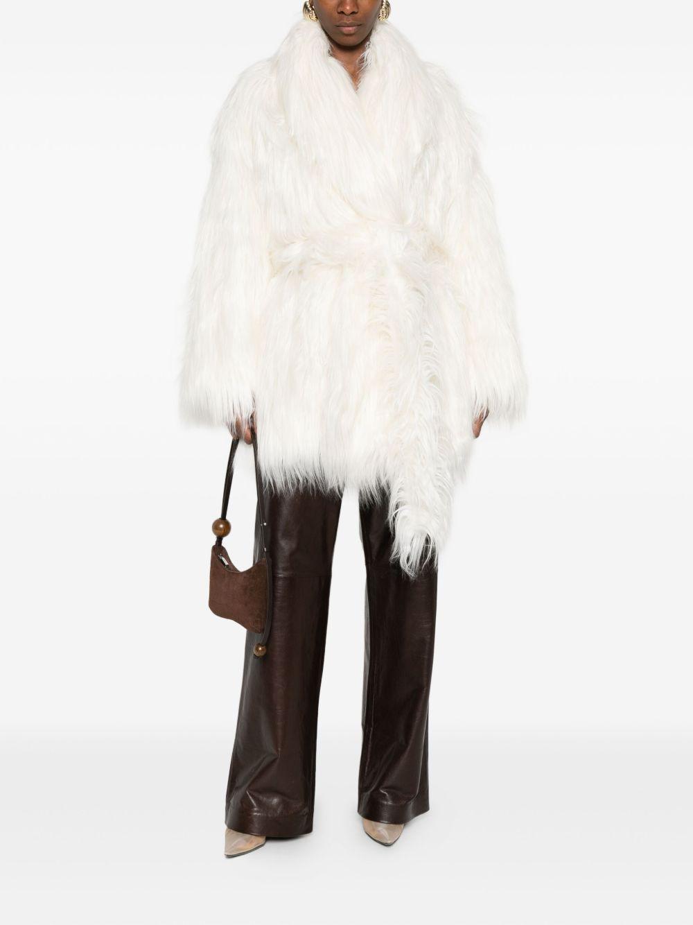 Cappotto in eco-pelliccia juno color crema Entire Studios - donna 