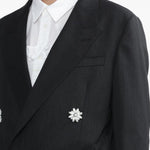 Blazer doppiopetto con decorazione in nero Simone Rocha - donna 