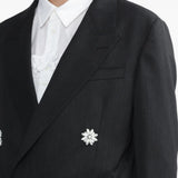Blazer doppiopetto con decorazione in nero Simone Rocha - donna 