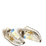Sneakers a stelle con glitter in argento e oro di Golden goose - donna 