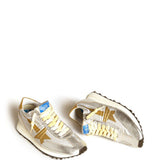 Sneakers a stelle con glitter in argento e oro di Golden goose - donna 