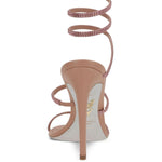 Sandali cleo con cristalli in rosa Rene caovilla - donna 