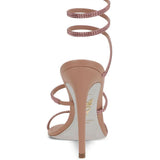 Sandali cleo con cristalli in rosa Rene caovilla - donna 