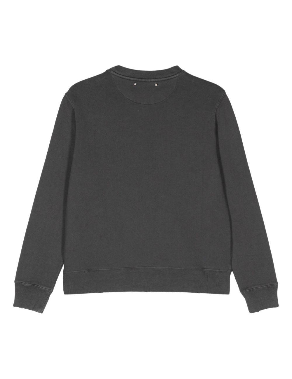 Felpa in cotone con cristalli in grigio Golden goose - donna 