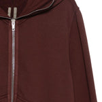 Felpa con cappuccio jumbo in marrone Rick owens drkshdw - uomo 