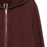 Felpa con cappuccio jumbo in marrone Rick owens drkshdw - uomo 