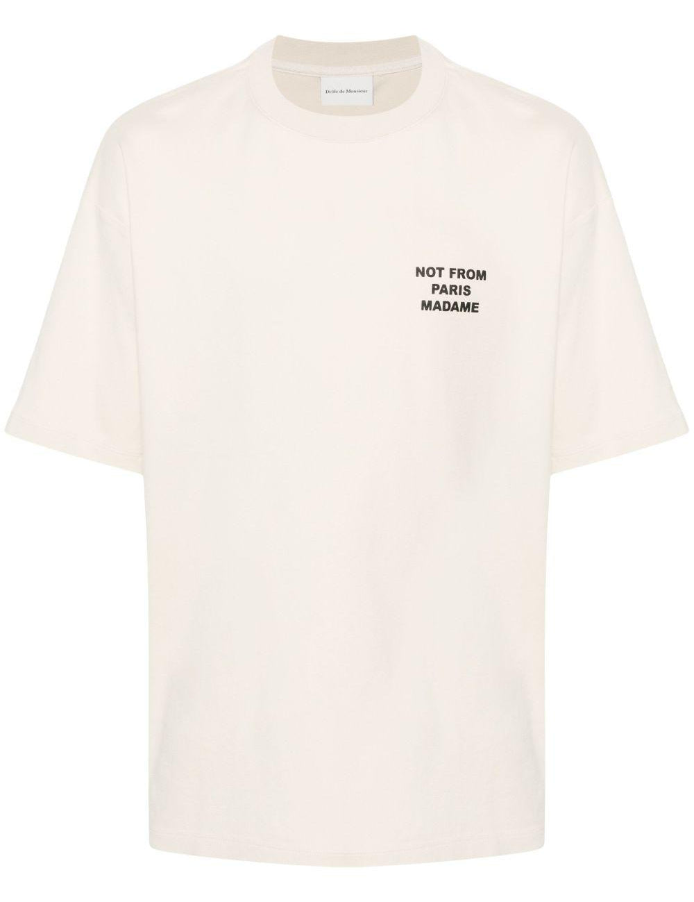 T-shirt con stampa in beige Drole de monsieur - uomo 