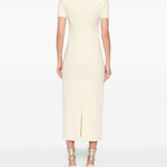 Abito lungo con scollo quadrato in giallo Roland mouret - donna 
