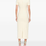 Abito lungo con scollo quadrato in giallo Roland mouret - donna 