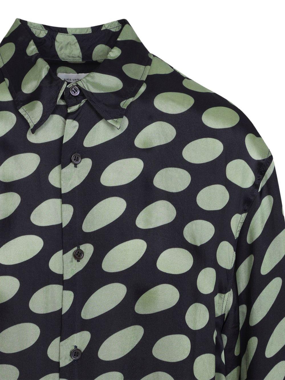 Camicia in twill stampata carvies multicolore  Dries van noten - uomo 