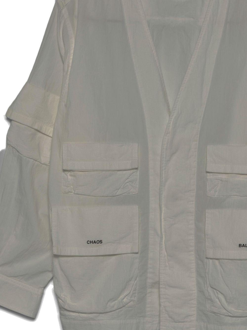Giacca con scollo a V in bianco Undercover - uomo 