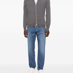 Jeans dritti in blu Brunello cucinelli - uomo 