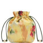 Borsa a fiori con coulisse in giallo Ganni - donna 