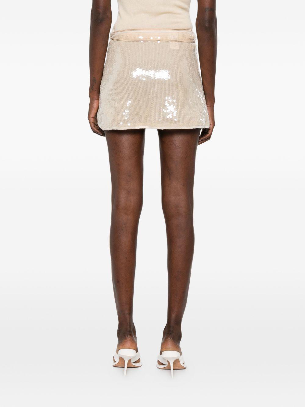 Minigonna con nodo in beige Oséree - donna 