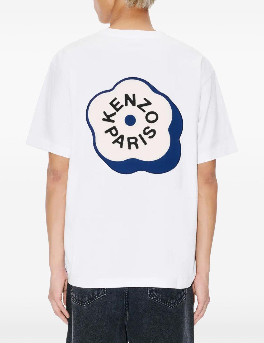 T-shirt girocollo in bianco Kenzo - uomo 