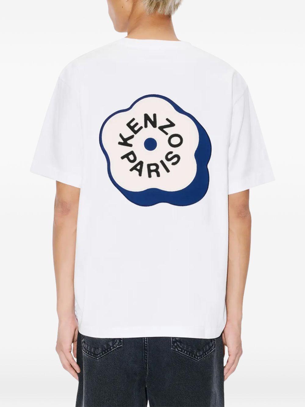 T-shirt girocollo in bianco Kenzo - uomo 