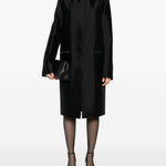Cappotto senza colleto in seta in nero Toteme - donna 