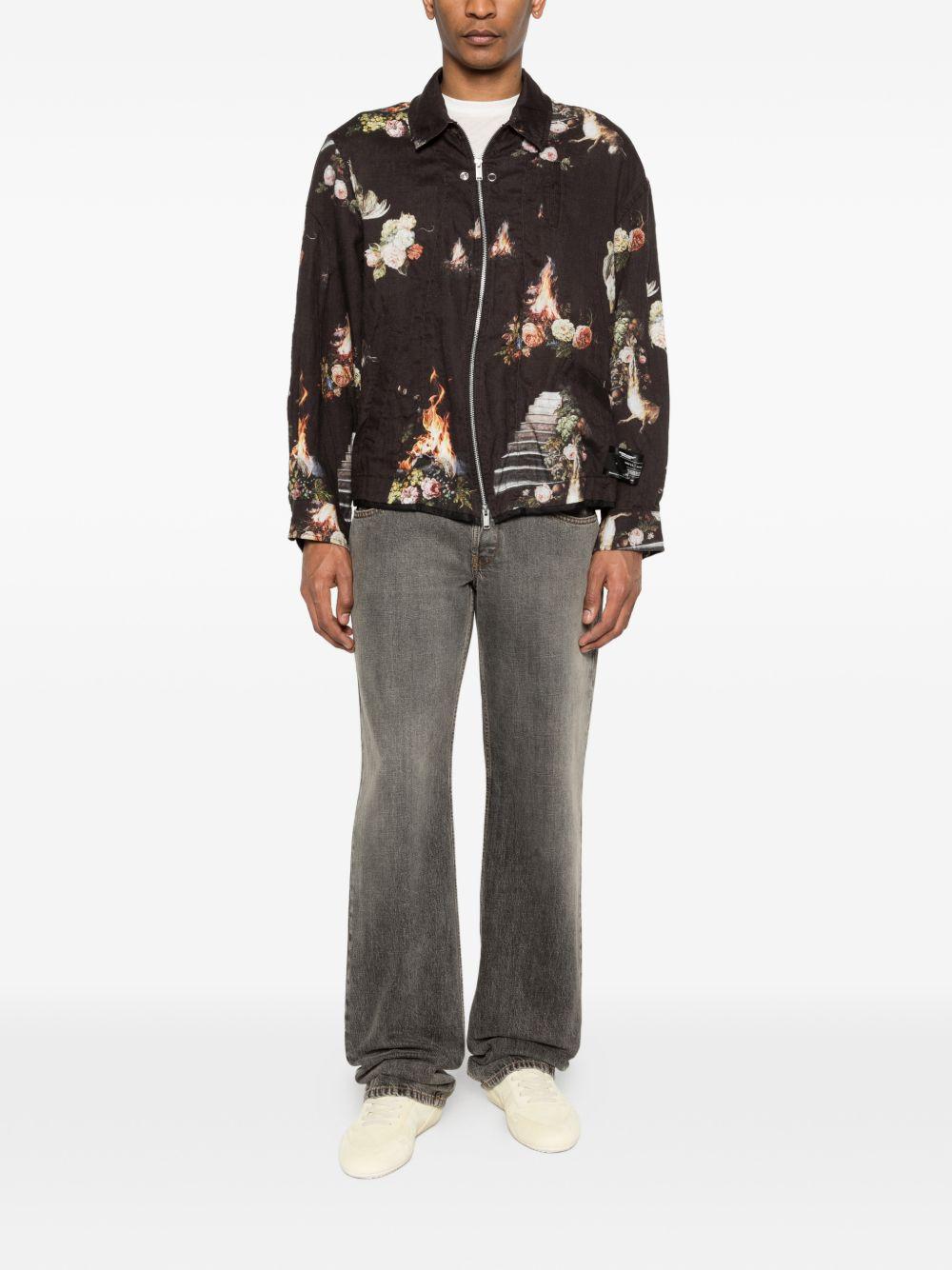Bomber a fiori multicolore Undercover - uomo 