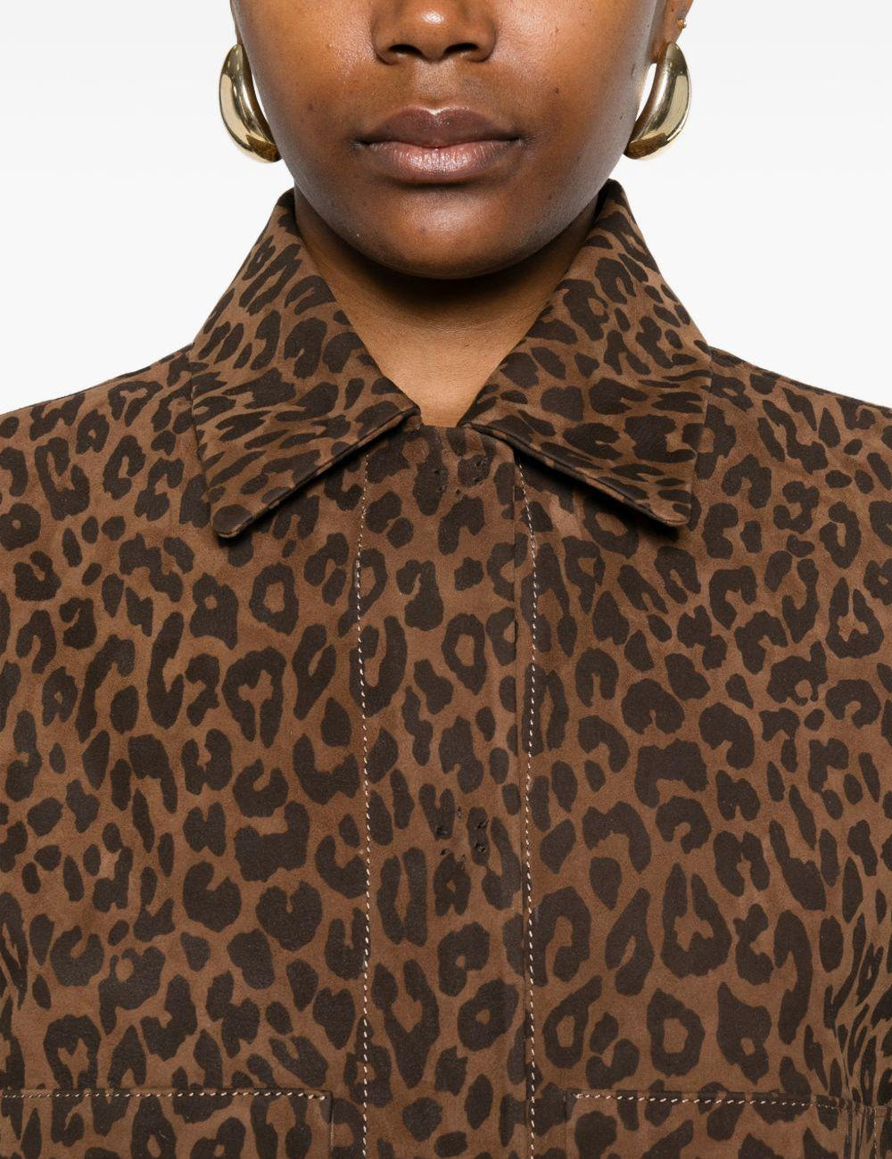 GIACCA CON STAMPA ANIMALIER IN MARRONE Salvatore santoro - donna 