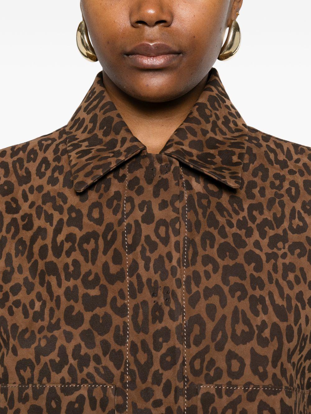 GIACCA CON STAMPA ANIMALIER IN MARRONE Salvatore santoro - donna 