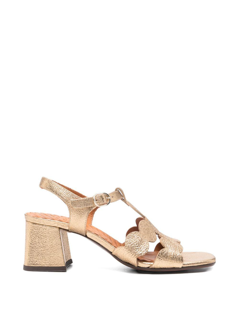 Sandali con tacco alto in oro Chie mihara - donna 